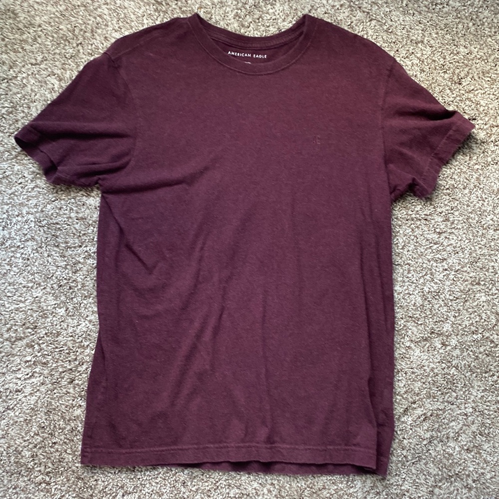 Burgundy American eagle shirt